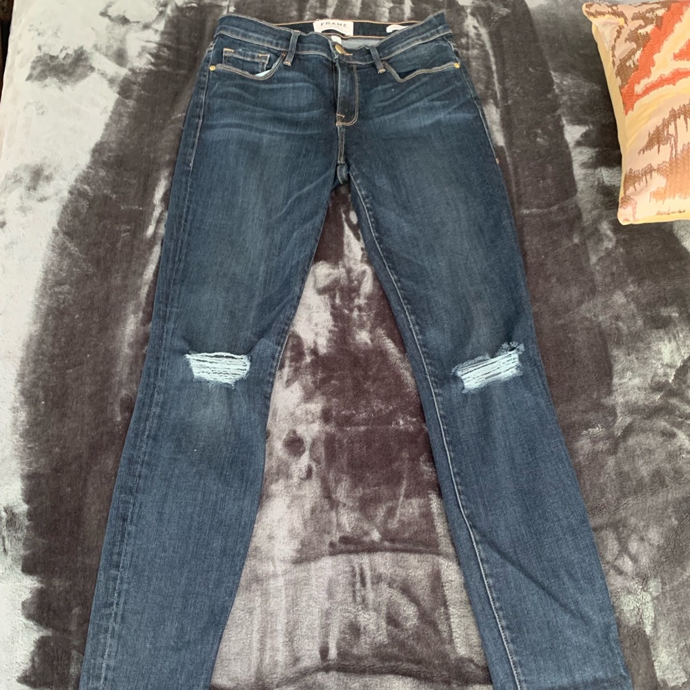 Frame Denim Distressed Skinny de Jeanne - Size 27
